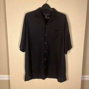 Tommy Bahama Black Casual Button Down Shirt